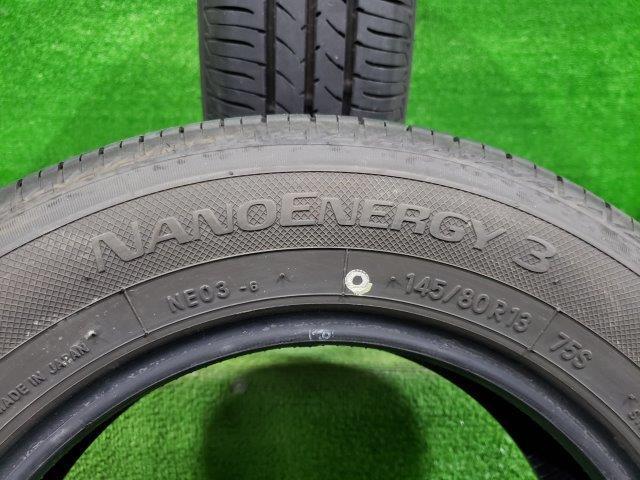 トーヨー TOYO 夏タイヤ 2本セット NANOENERGY 3 145/80R13 2023年 8分山_画像2