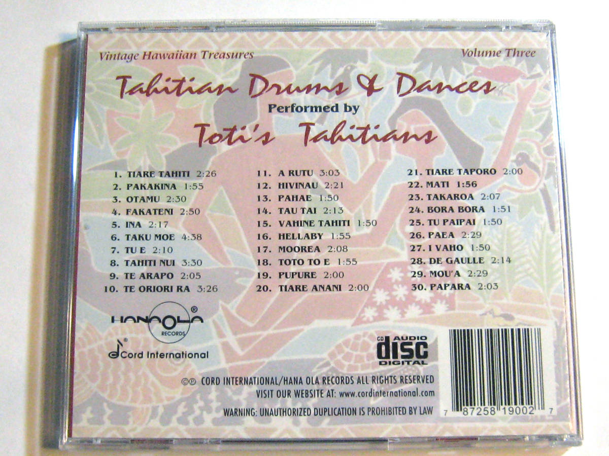 TAHITIAN Drums & Dance Vintage Hawaiian Treasures _画像3