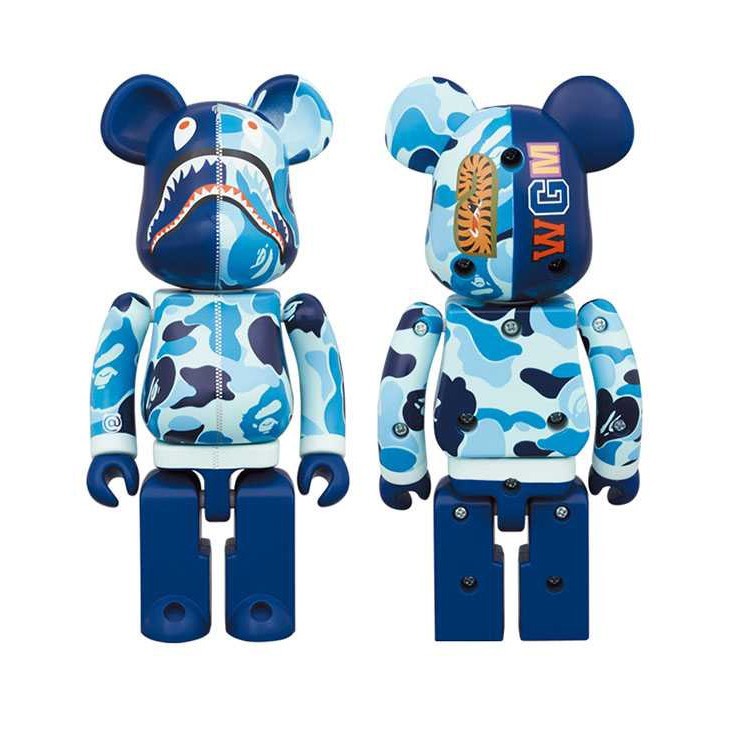 【新品未開封】BE@RBRICK BAPE ABC CAMO SHARK 200% 超合金 Green/Blue/Pink 3体セット MEDICOM TOY メディコムトイ ベアブリック NIGO_画像3