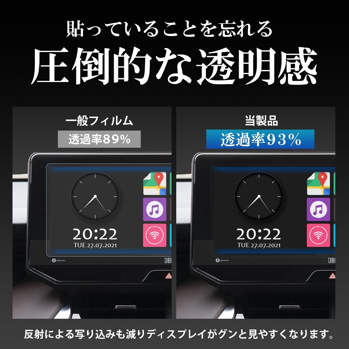 【3枚セット】 新型セレナ C28 エアコン カーナビ メーター 液晶 保護フィルム 低反射フィルム PET製 自社開発 自社製造_画像7