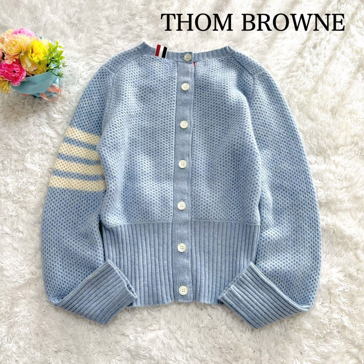 希少カラー　THOM BROWNE トムブラウン　バックボタン　カーディガン