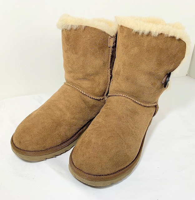 アグ UGG ベイリーボタン ムートンブーツ キャメル 24cm US7_画像2