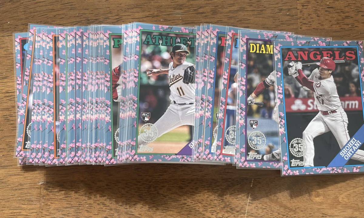 全35種 フルコンプ 1988 TOPPS BASEBALL JAPAN インサート 桜パラレル サクラ 大谷翔平 ヘンダーソン キャロル トラウト フリオ 他_画像1