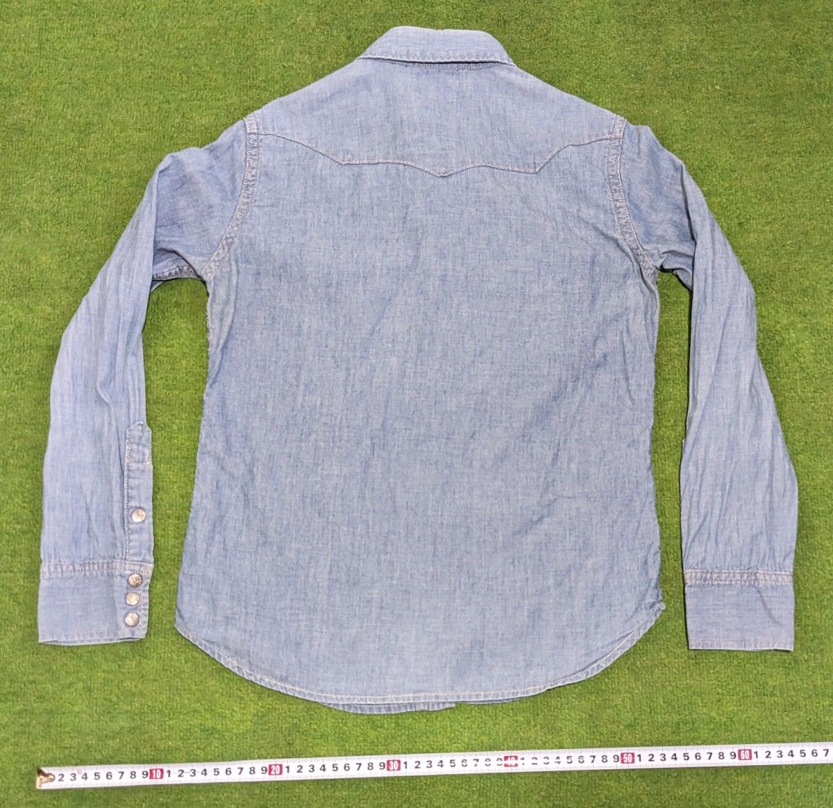 THE CRACKER　初期クラッカー　シャンブレーウエスタンシャツ　Ｓサイズ