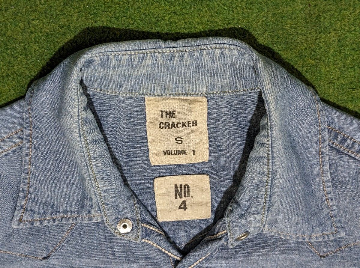 THE CRACKER　初期クラッカー　シャンブレーウエスタンシャツ　Ｓサイズ