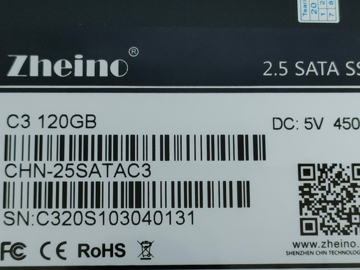 Zheino C3 2.5 SATA Solid State Drive 120GB 【内蔵型SSD】_画像3