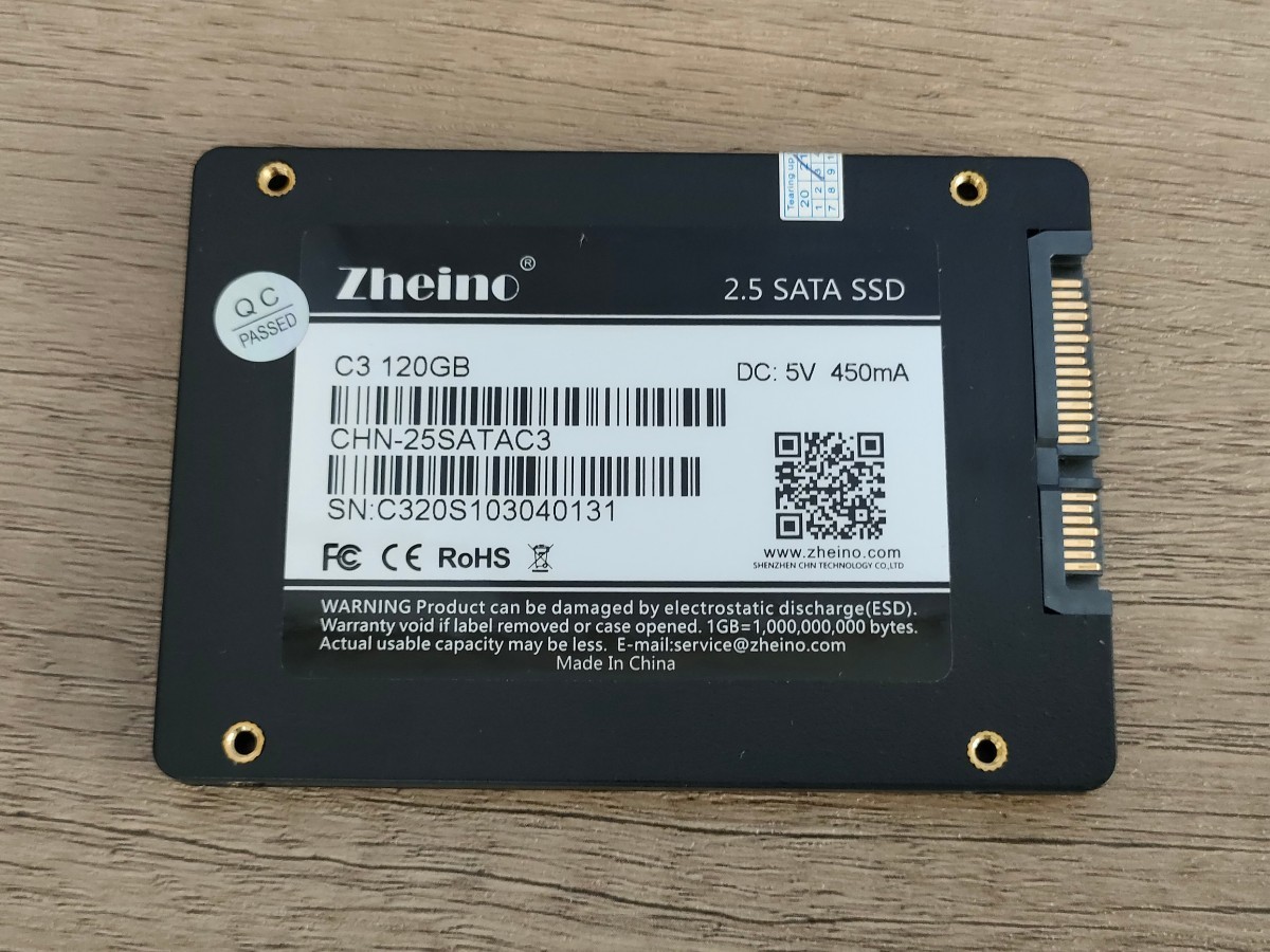 Zheino C3 2.5 SATA Solid State Drive 120GB 【内蔵型SSD】_画像2