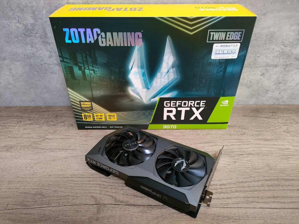 NVIDIA ZOTAC GeForce RTX3070 8GB GAMING Twin Edge 【グラフィックボード】_画像1