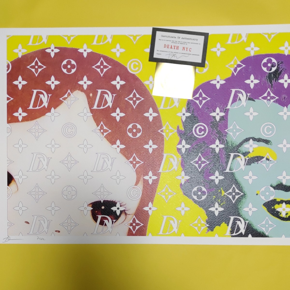 DEATH NYC 世界限定100枚 アートポスター 奈良美智 NARA YOSHITOMO マリリンモンロー Andy Warhol アンディウォーホル LOUISVUITTON POPART_画像1