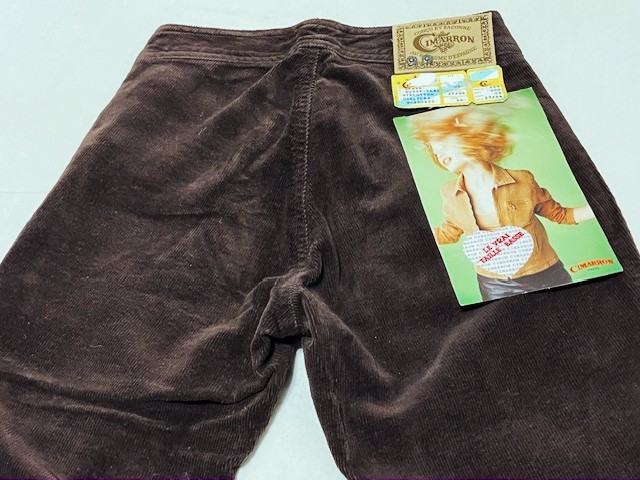 【CIMARRON/シマロン】ストレッチ コーデュロイ セミフレアパンツ BRAVA BROWN 27 新品デッドストック/希少/美脚/細身/ジーンズ/スペイン製_画像5