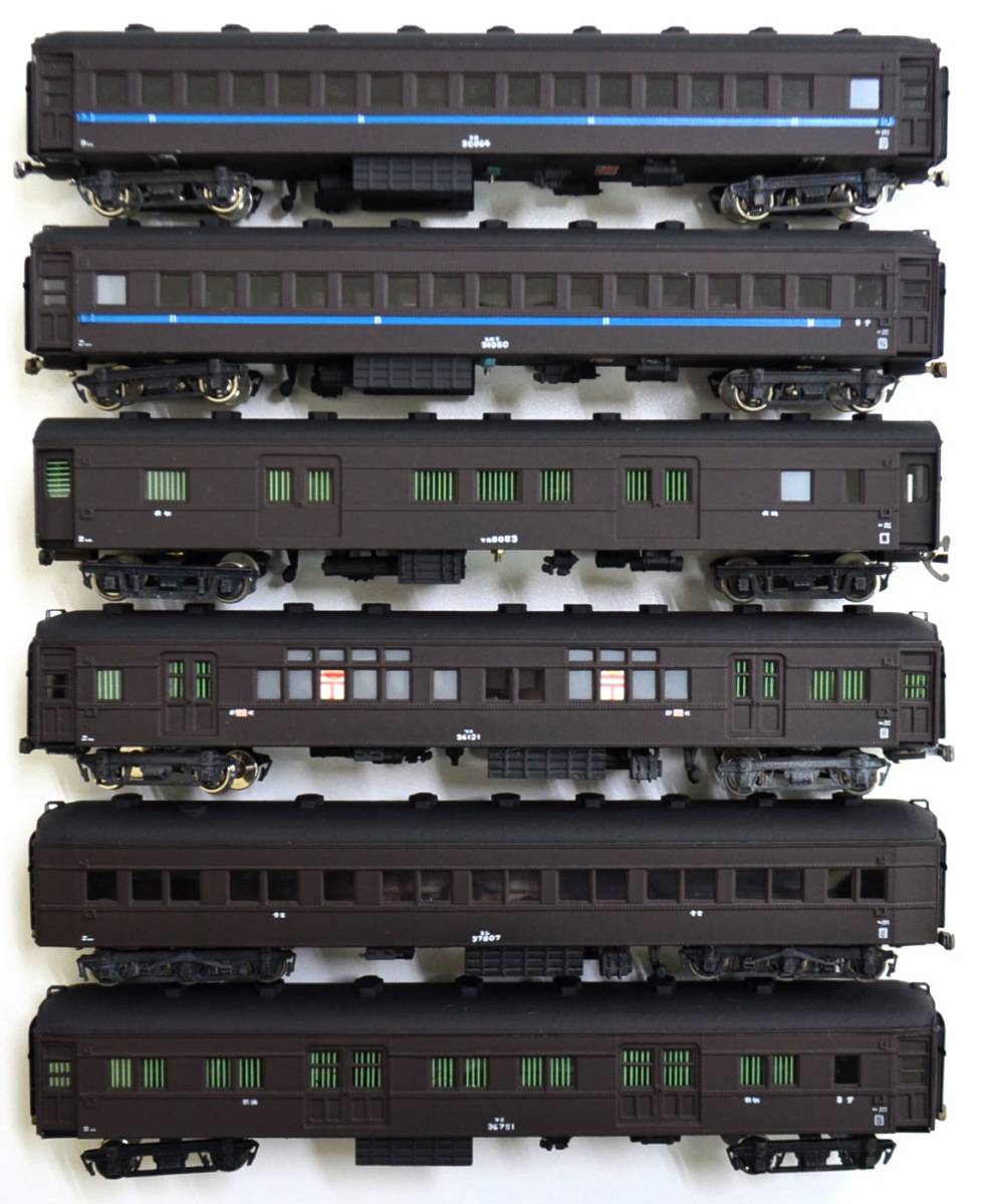 12★ ロコモデル LOCO MODEL ペーパー製品 単品車両 オユ103 スハ32866 マニ6053 スロ30864 他 計12両セット まとめ 箱付き 鉄道模型 中古_画像9