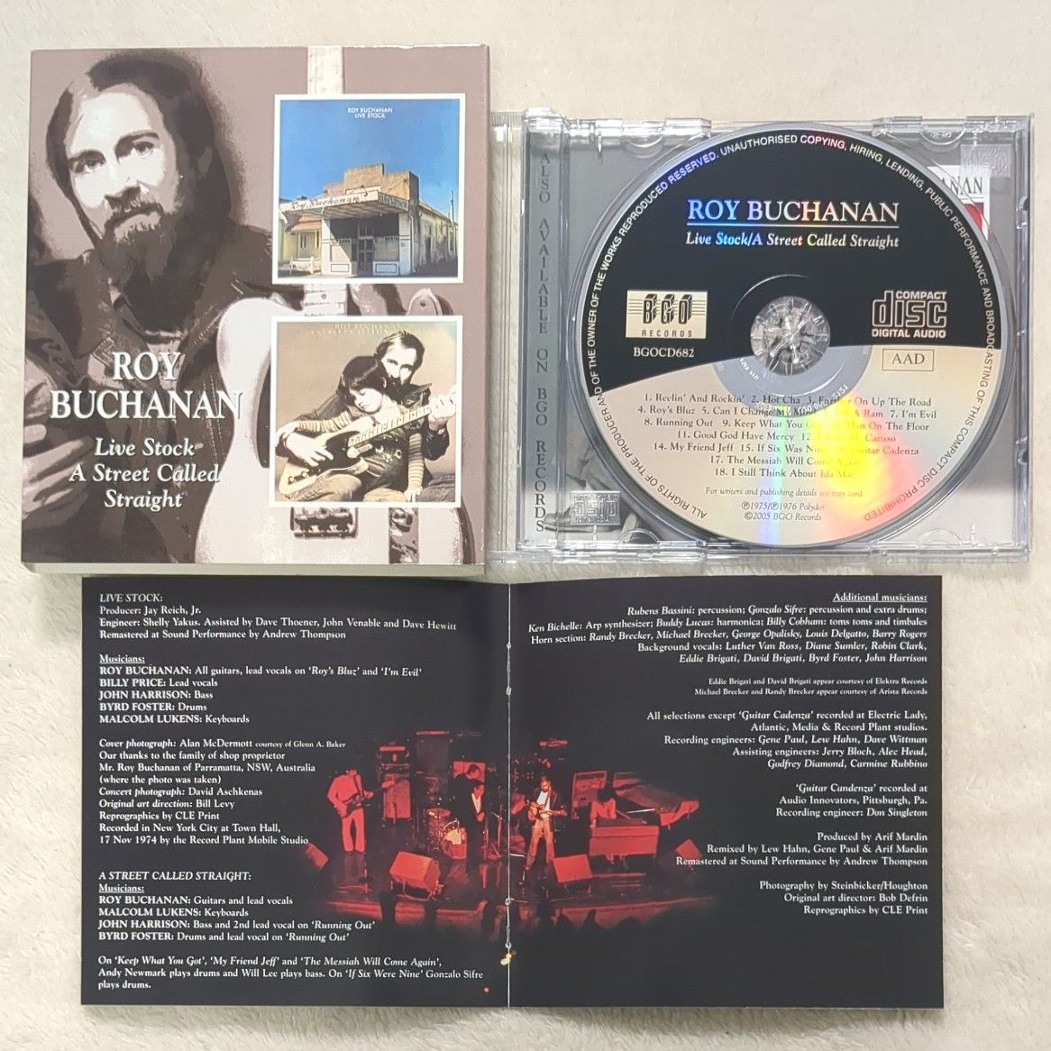 Roy Buchanan "Live Stock / A Street Called Straight" 輸入盤2 in 1 CD