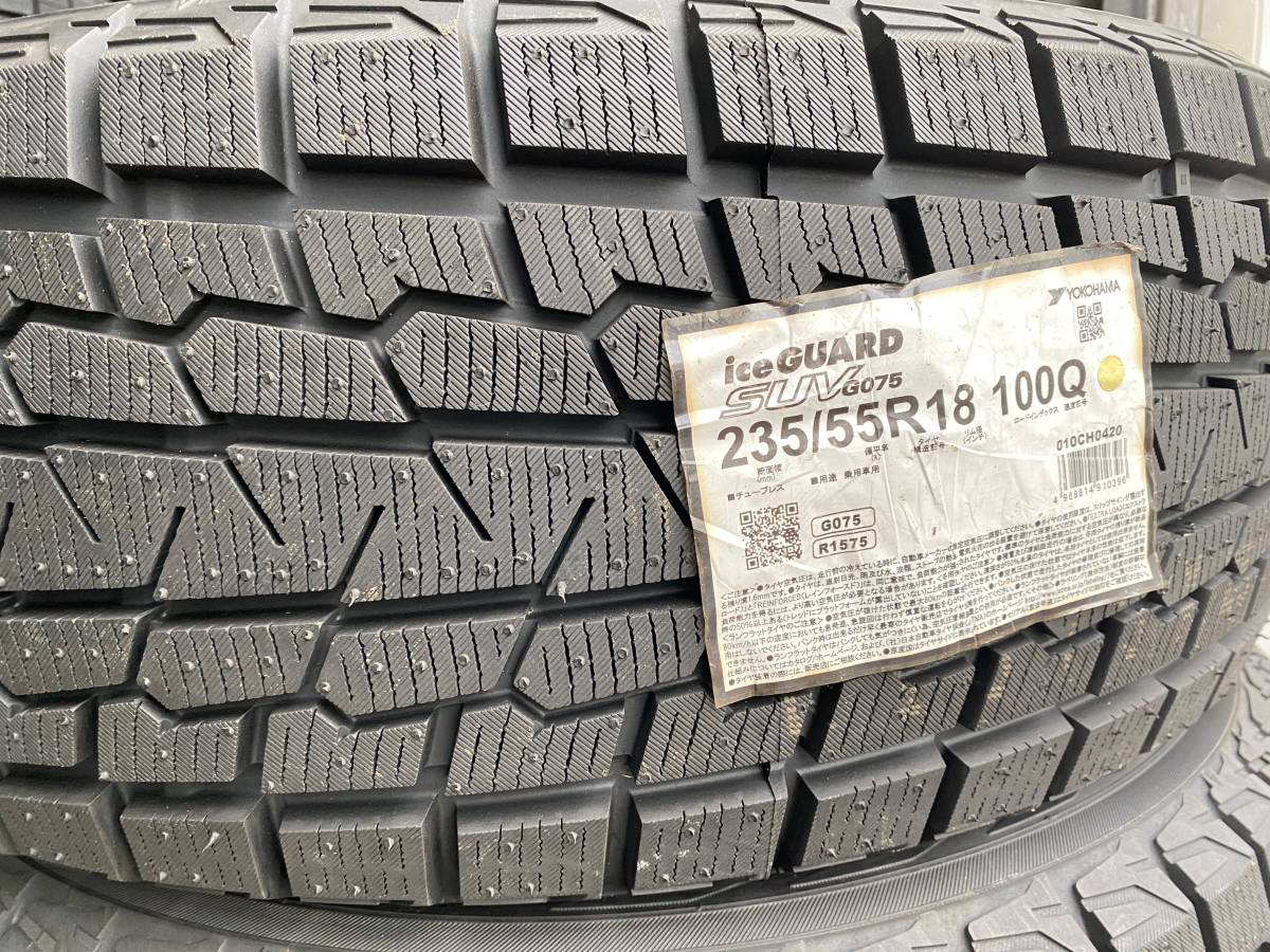 235/55R18 新品 ヨコハマアイスガードSUV ice GUARD SUV G075 スタッドレス 4本セット レクサス NX RAV4 ハリアー XC60 XC90 189651_画像2