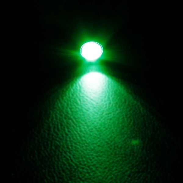 Б スポットライト LED イーグルアイ グリーン 10個セット 12V 高輝度 超小型 デイライト 18mm 防水仕様 フラッシュ ボルト 牛目_画像3