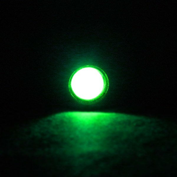 Б スポットライト LED イーグルアイ グリーン 8個セット 12V 高輝度 超小型 デイライト 18mm 防水仕様 常時点灯 ボルト 牛目_画像3