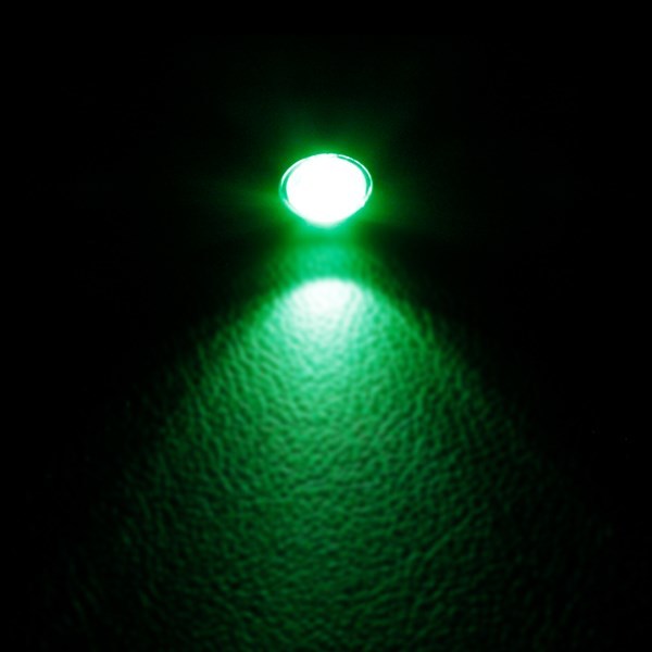 Б スポットライト LED イーグルアイ グリーン 4個セット 12V 高輝度 超小型 デイライト 18mm 防水仕様 フラッシュ ボルト 牛目_画像3