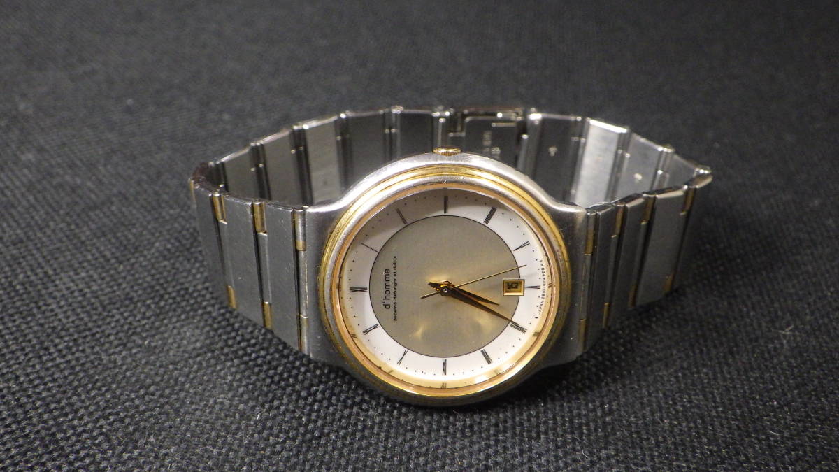 ☆CITIZEN シチズン d'homme 【2810-267273 K】メンズ クォーツ腕時計 動作品☆_画像3