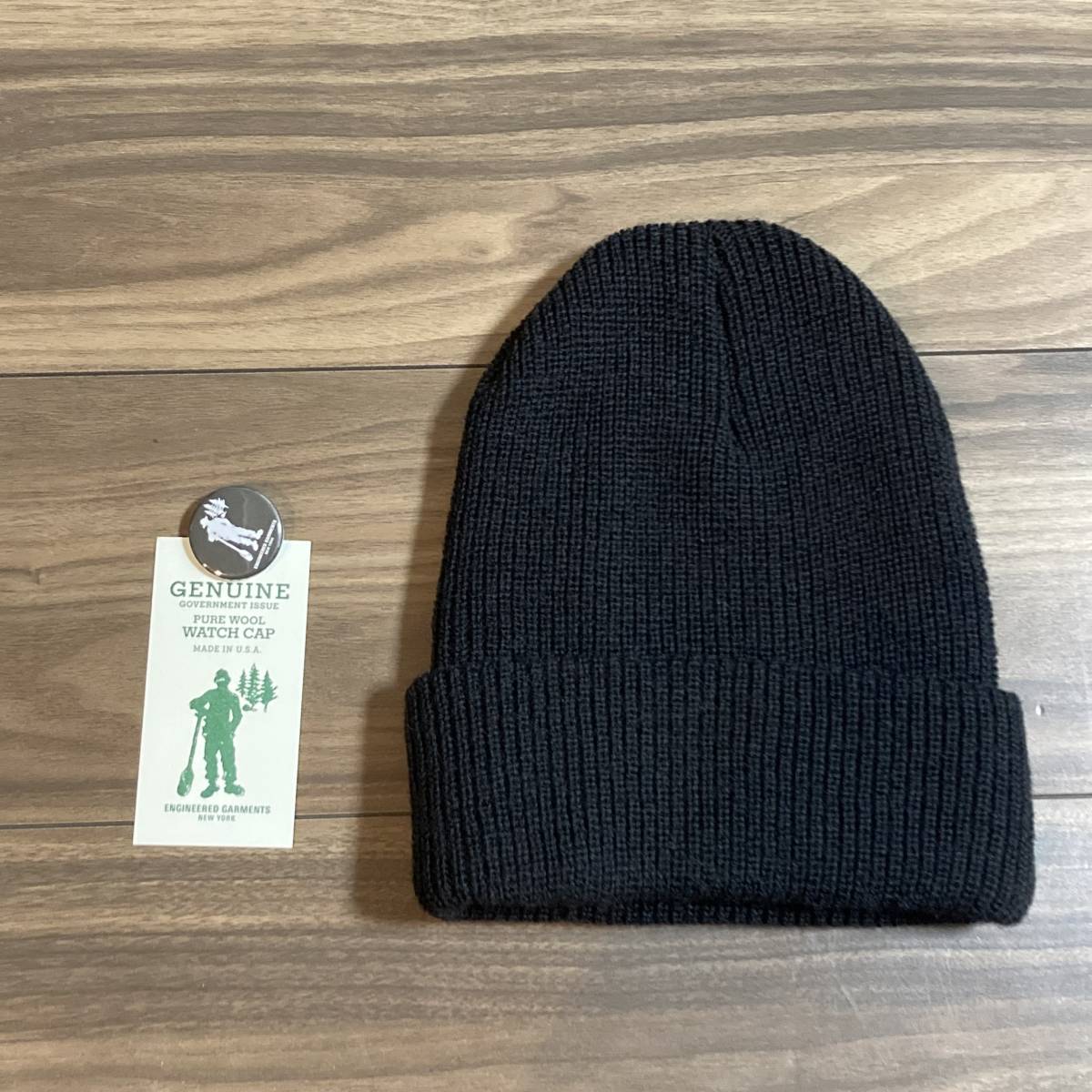 2021 a/w ENGINEERED GARMENTS Wool Watch Cap-Black エンジニアードガーメンツ ウール ウォッチキャップ ニット帽 ブラック_画像1