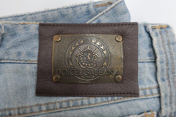 2P6537■ドルチェ&ガッバーナ クラッシュリペア加工ブーツカットデニム DOLCE&GABBANA_画像3