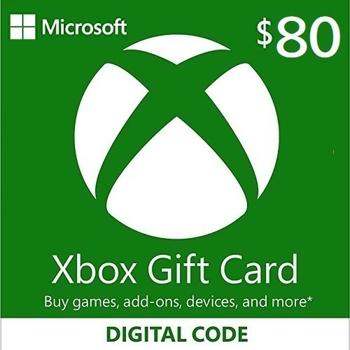 USA 北米版 Xbox Microsoft ギフトカード $80 ドル分 コード配信_画像1