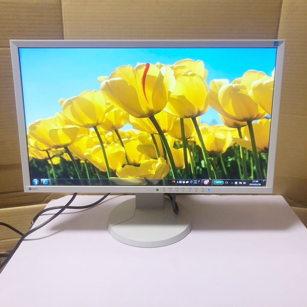 中古良品EIZO 23型FlexScan EV2336W 液晶モニター フルHD(1920x1080) 高さ調整 縦回転 可能 使用時間:17562h 現状品 管理番号SHY845