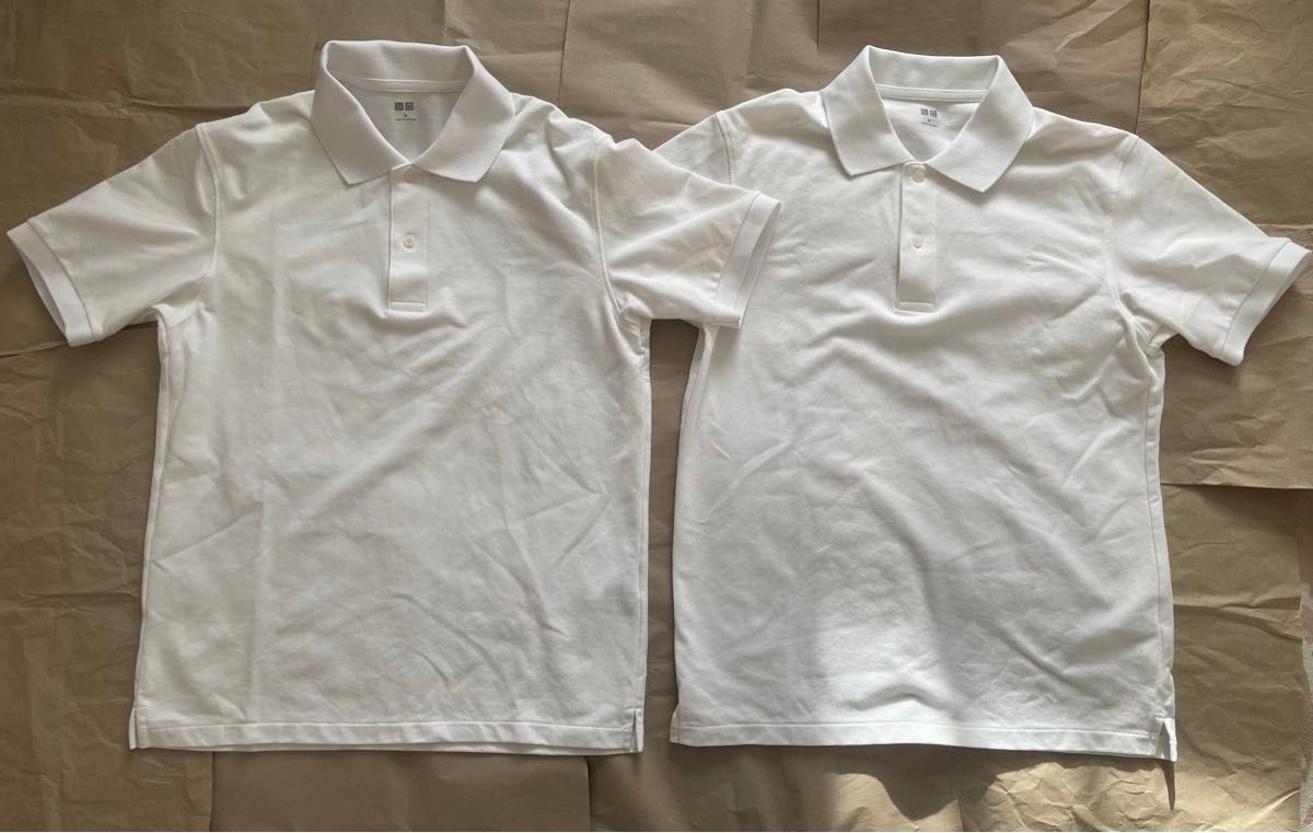 ポロシャツ ユニクロ　メンズMサイズ 白 半袖 2枚セット