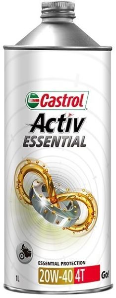 カストロール(Castrol) 4サイクル エンジンオイル アクティブ エッセンシャル 1L 20W-40 鉱物油 入数：1缶 2輪_画像1