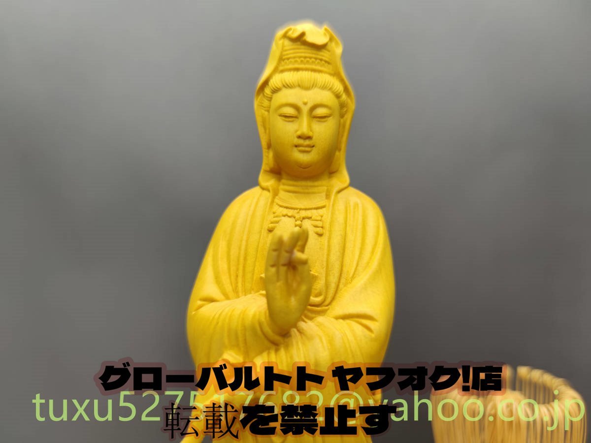 極上品 精密細工 観音菩薩 木彫仏像 彫刻 置物 開運風水_画像5