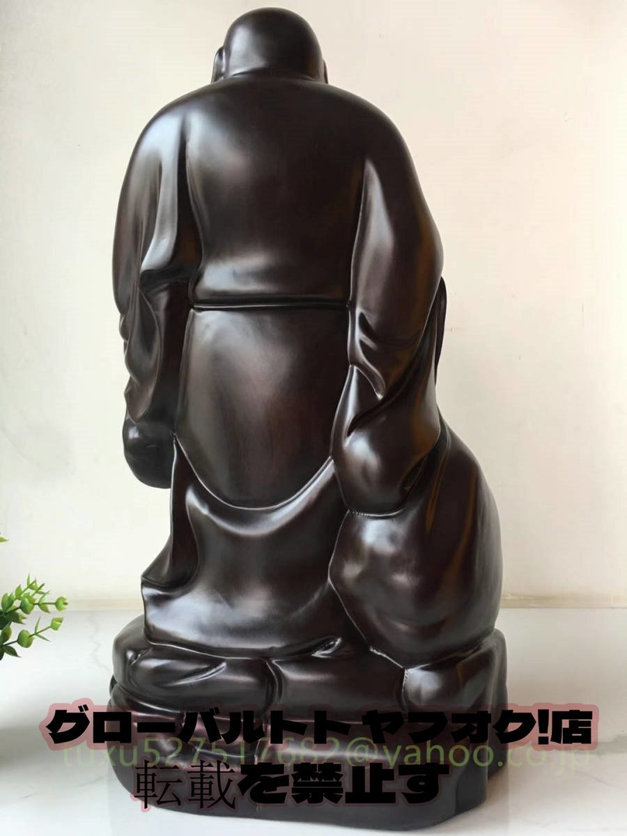 極上品 布袋様 置物 布袋尊 七福神 一刀彫り 木彫仏像 仏教工芸品_画像4