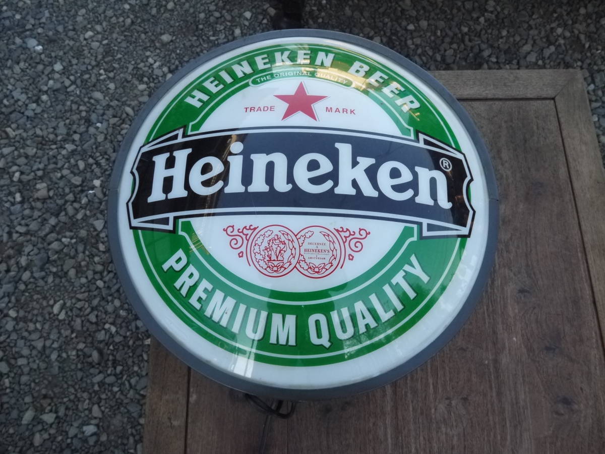 4Jan11 O】ハイネケン heineken 看板 看板灯 希少 - 看板 4Jan11 O】ハイネケン heineken 看板 看板灯 希少 - 看板