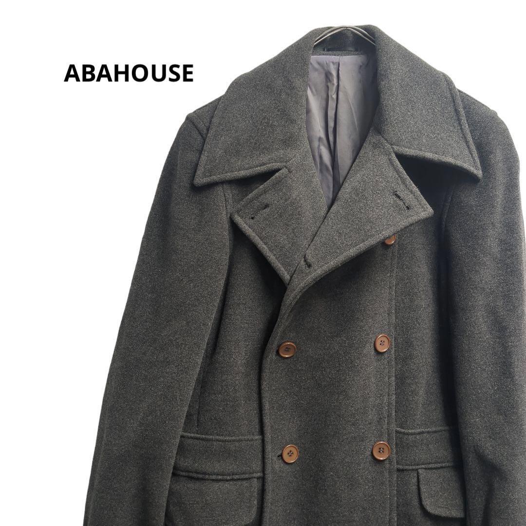 ABAHOUSE pea coat long height gray autumn winter lady's F b10