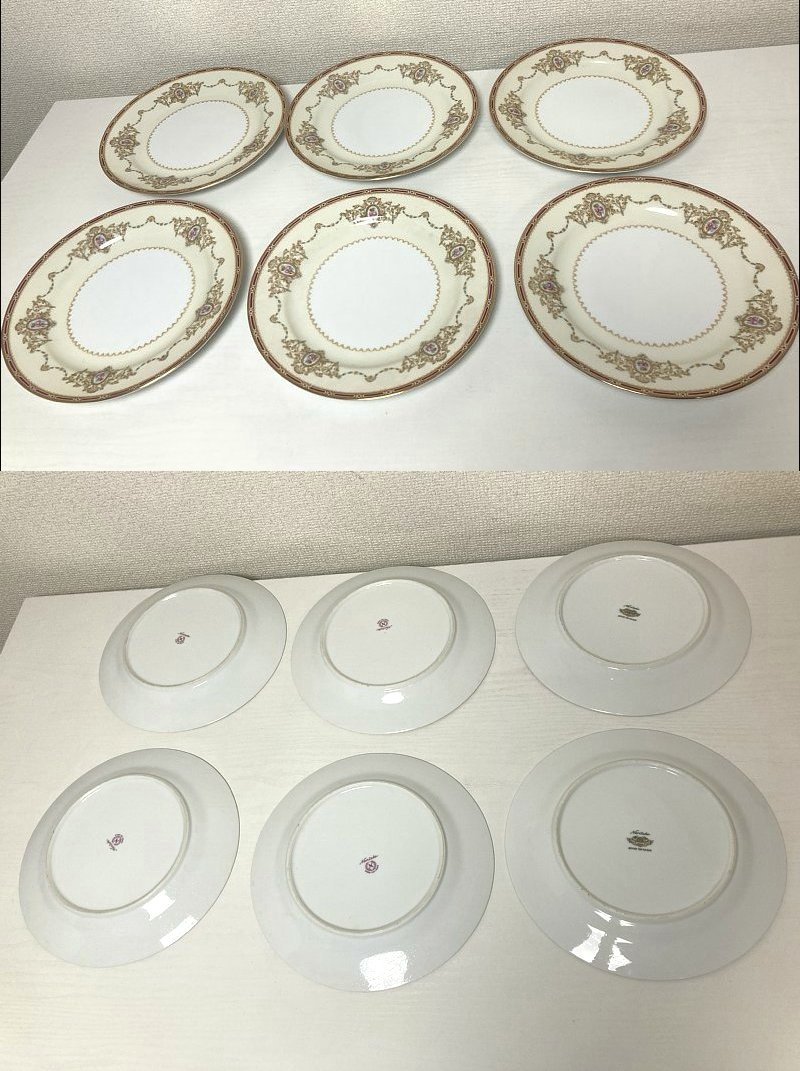 送料込み ■ ノリタケ 日本陶器 食器セット 金彩 皿 6枚 スープ皿 4枚 Noritake_画像5
