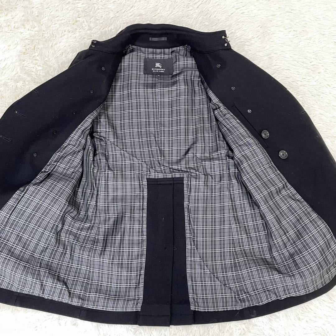 BURBERRY BLACK LABEL【希少 カシミヤ混】ナポレオンコート-