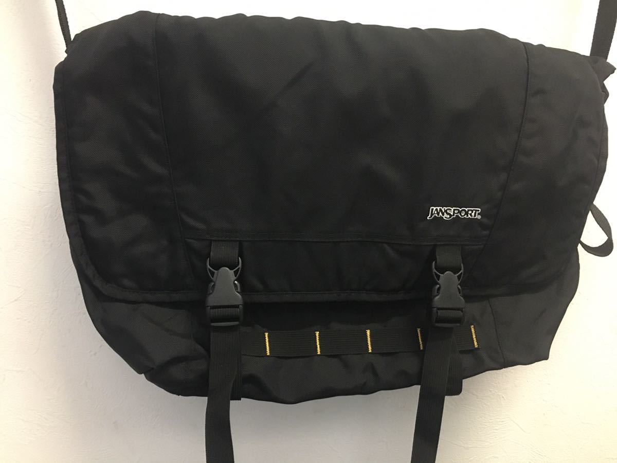 未使用 JANSPORT ジャンスポーツ　大容量　ショルダーバッグ　ブラック 240103_画像3