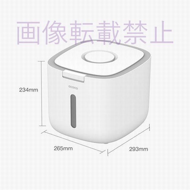 ZA003:袋ごと米びつ 段々米計量 10kg カップ付き 米櫃 収納 保存容器 密閉 台所 ライスストッカー 穀物 ワンボタン式_画像3