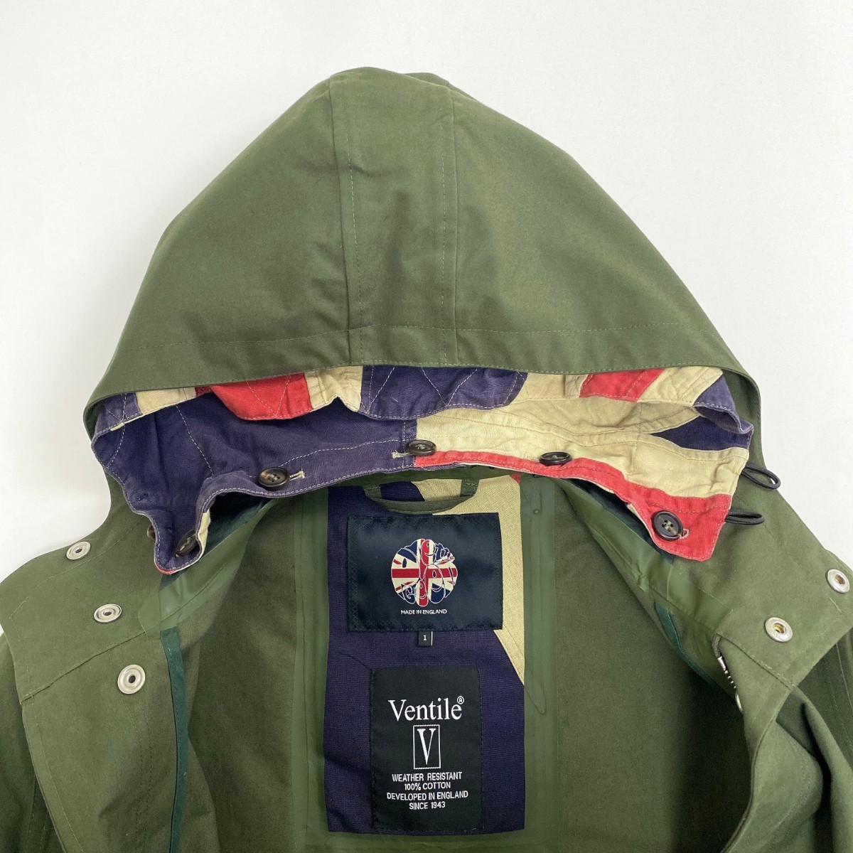 Pretty Green ベンタイル ユニオンジャック コート カーキ Pretty Green ベンタイル ユニオンジャック コート カーキ