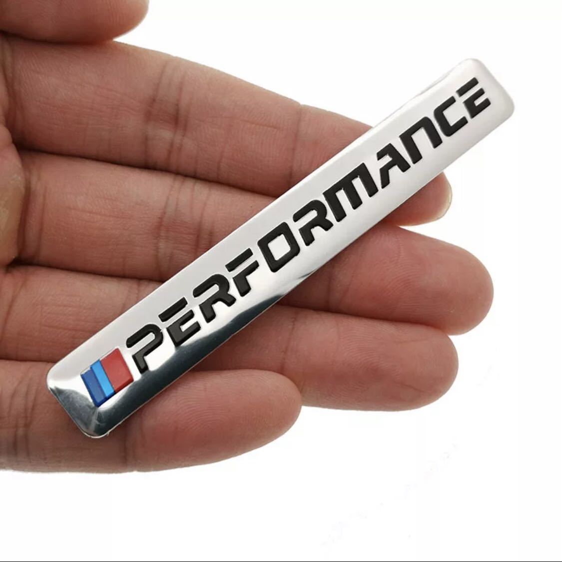 2個セット 現行書体　BMW M-Performance 3Dアルミステッカー　シルバー_画像4