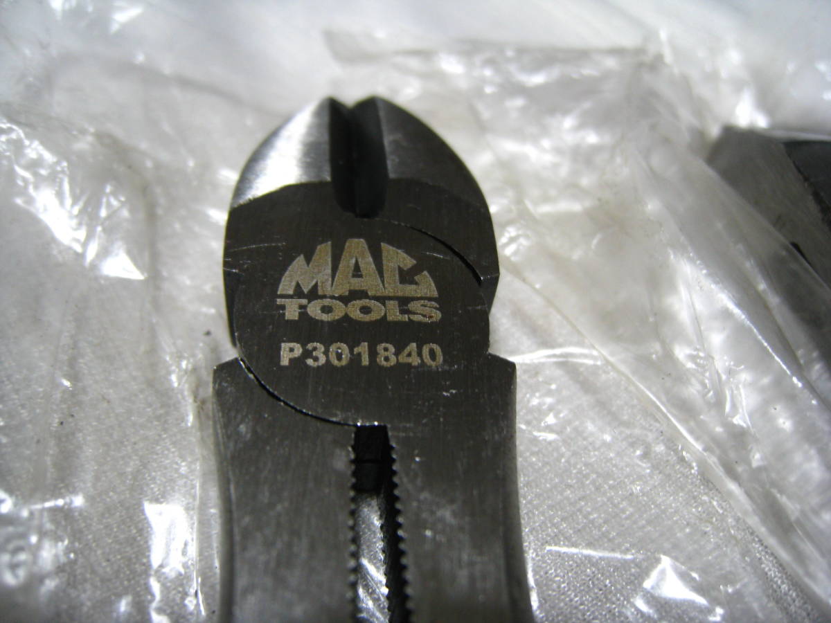 ★ MAC TOOLs　マックツール ベントノーズカッター P301743 / P301840 ペンチ 2本セット　未使用 ☆_画像5