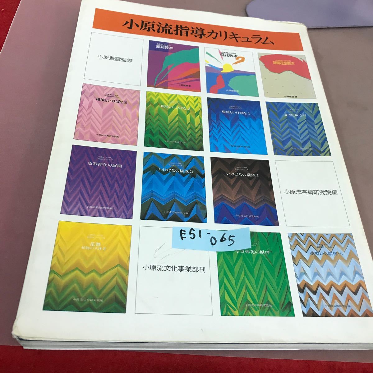 E51-065 小原流指導カリキュラム 小原流文化事業部 書き込み・記名塗り潰しあり_画像1