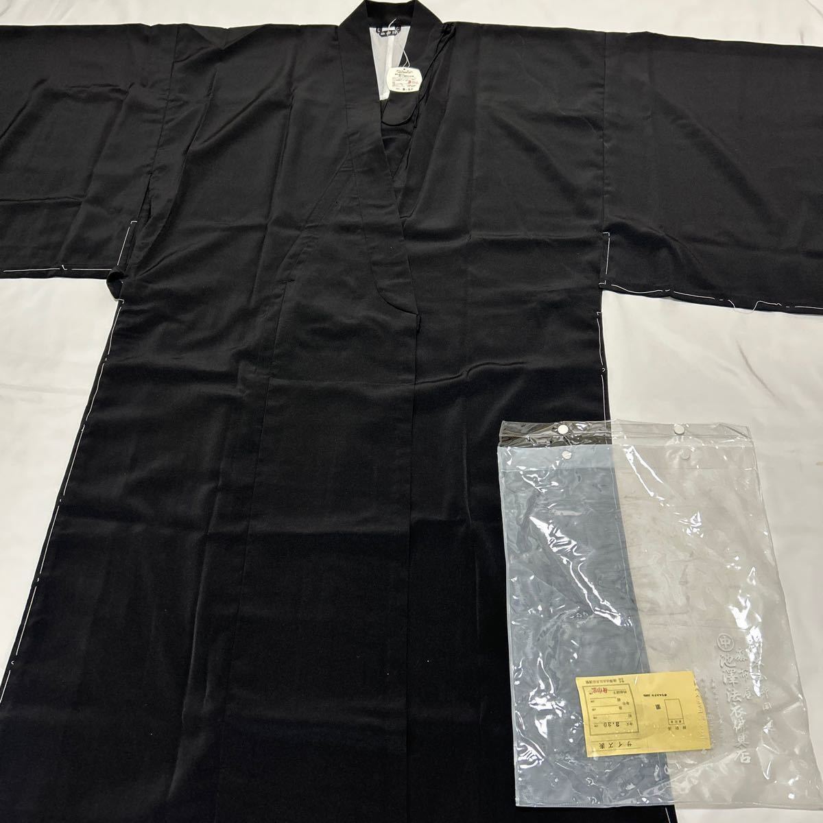 未使用品 日蓮宗【改良服】黒 冬用 化繊 法衣 法要 葬儀 仏具 僧侶 装束 着物 袈裟 池澤法衣店_画像1