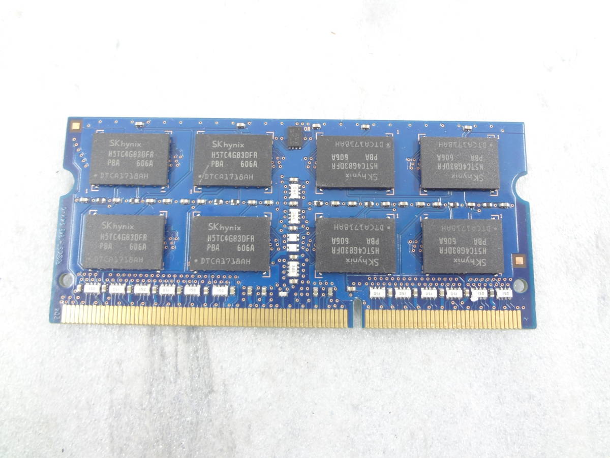 1円～ ★SKhynix 2R×8 PC3L-12800S 8GB ノートパソコン用メモリ★　動作品　_画像3