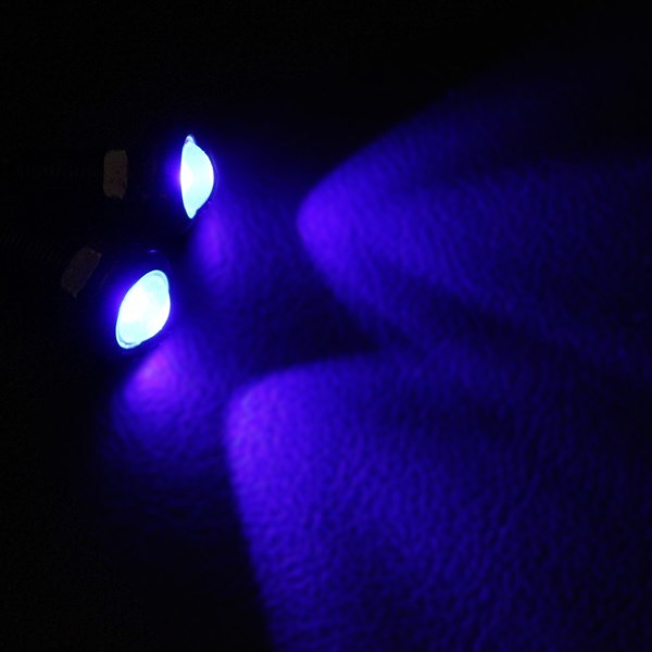 Б スポットライト LED イーグルアイ ブルー 4個セット 12V 高輝度 超小型 デイライト 18mm 防水仕様 フラッシュ ボルト 牛目_画像3