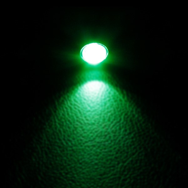 Б スポットライト LED イーグルアイ グリーン 2個セット 12V 高輝度 超小型 デイライト 18mm 防水仕様 フラッシュ ボルト 牛目_画像3