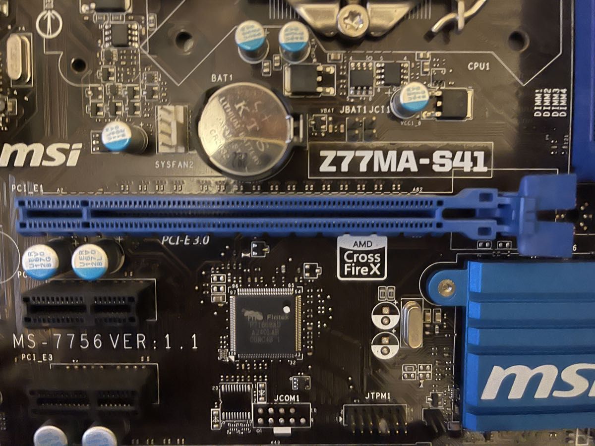 インテル Core i7 2600K MSI Z77MA-S41 RAM8GB