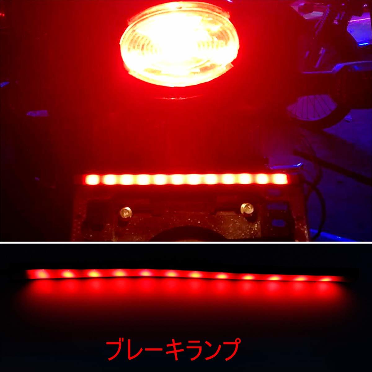 【次回入荷なし】レインボー テールランプ ストロボ 22cm 5050 led シーケンシャル led led 流れる ウインカー