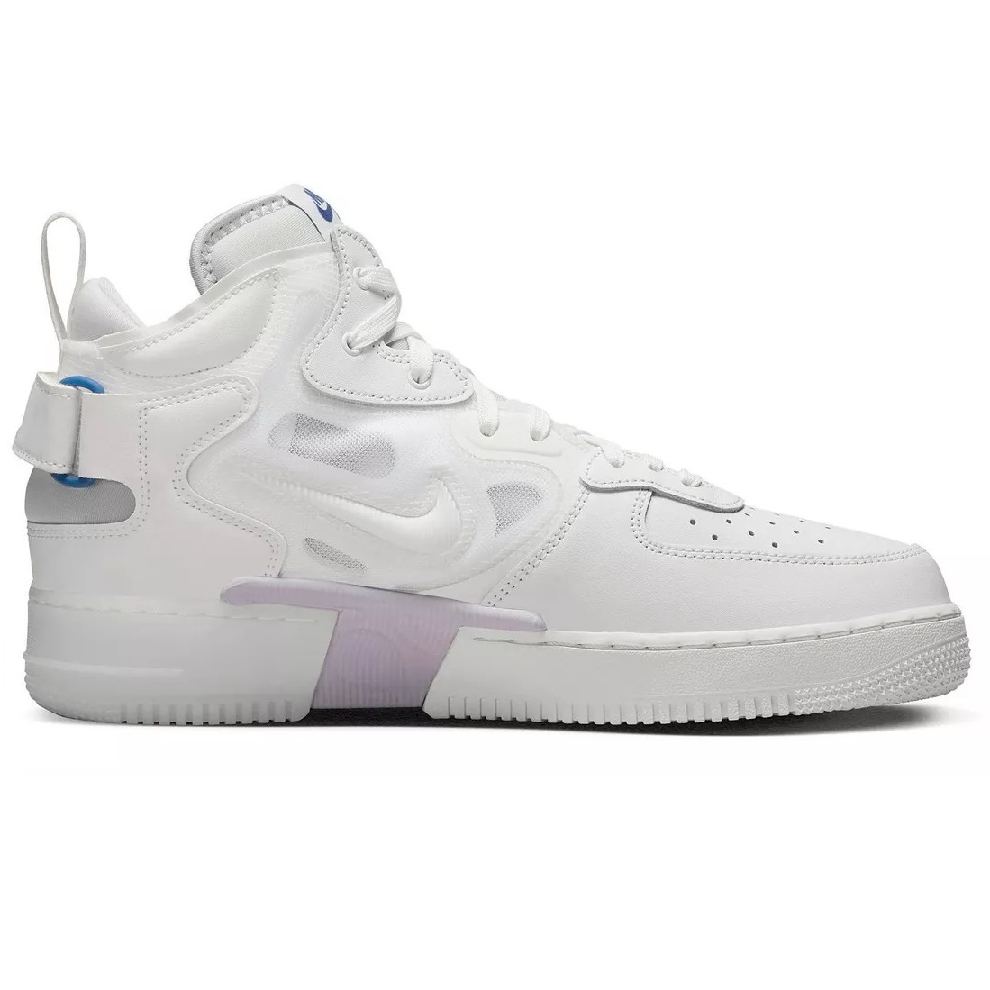 ☆NIKE AIR FORCE 1 MID REACT 淡白/薄灰/青/薄紫 26.5cm ナイキ エアフォース 1 ミッド リアクト DQ1872-101_画像2