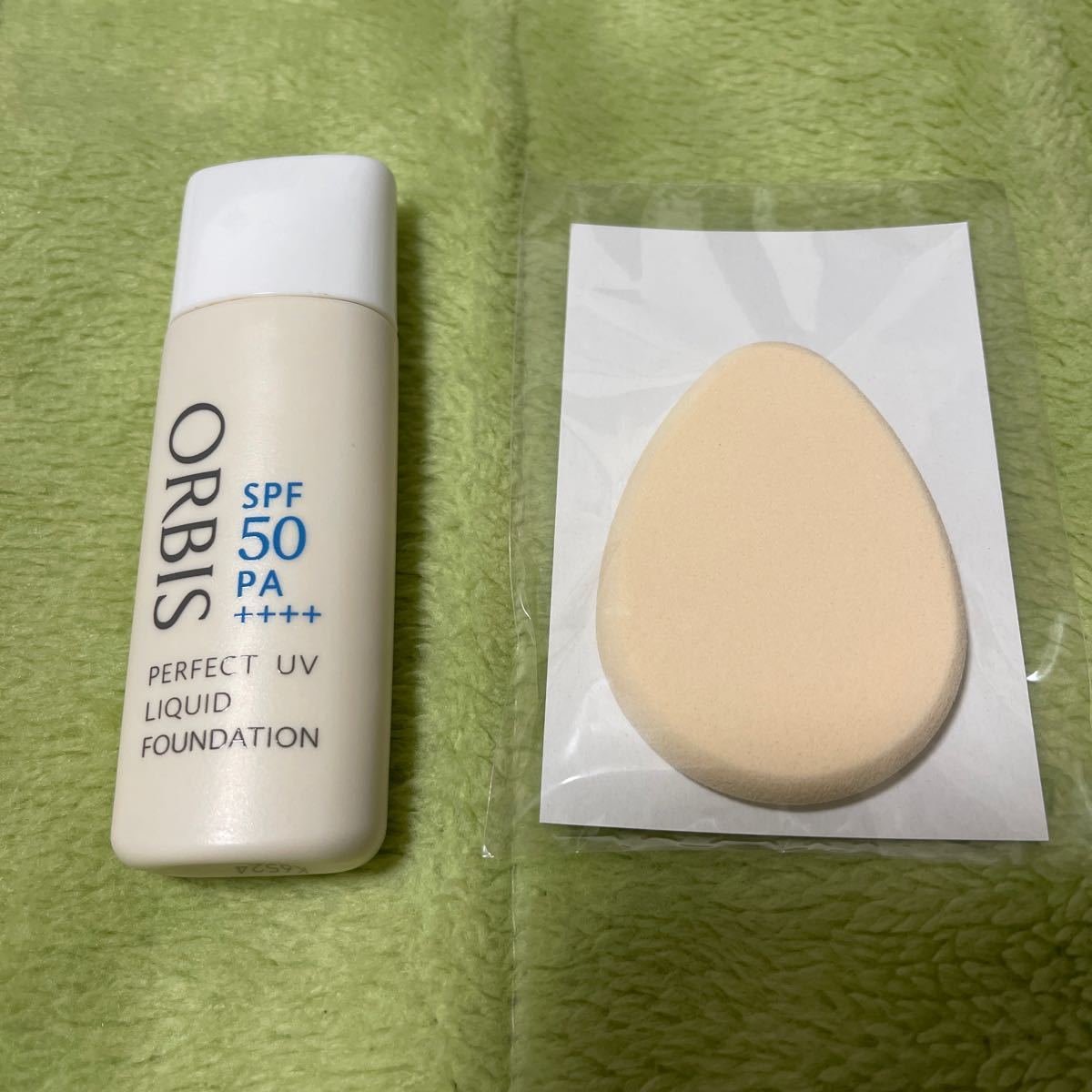 ●ORBIS オルビス　パーフェクトUVリキッドファンデーション　SPF50PA++++ & パフ●_画像1