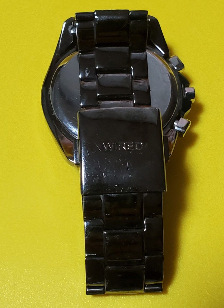 コレクション　SEIKO　WIRED 限定 腕時計 ブラック/パープル/7T11  クロノグラフ