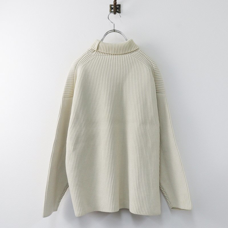 オーラリー AURALEE SUPER FINE WOOL RIB KNIT TURTLE NECK P/O ニットプルオーバー 0/アイボリー トップス【2400013692595】_画像3