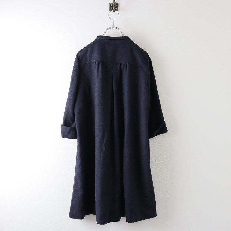 i The bell ma Ran etoile ISABEL MARANT ETOILE wool coat One-piece 1/ navy tuck flair [2400013657730]